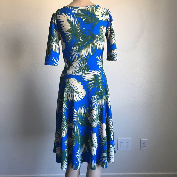 LuLaRoe Nicole Hawaiian Fit & Flare Dress XS NWOT - Picture 3 of 6